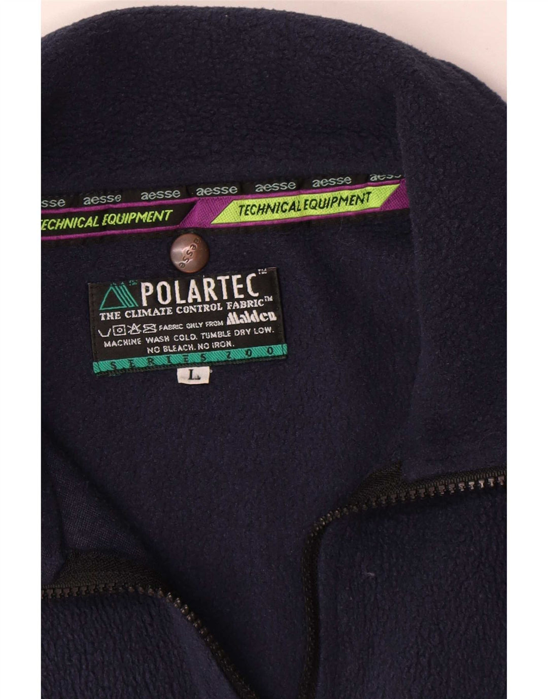 Jaqueta de lã masculina Aesse UK 40 grande poliéster azul marinho