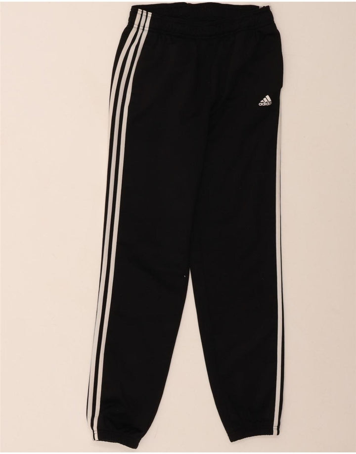 ADIDAS Boys Tracksuit Trousers Joggers 13-14 Years  Black Polyester