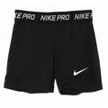 Shorts esportivos gráficos Nike Girls Dri Fit 10-11 anos médio preto poliéster