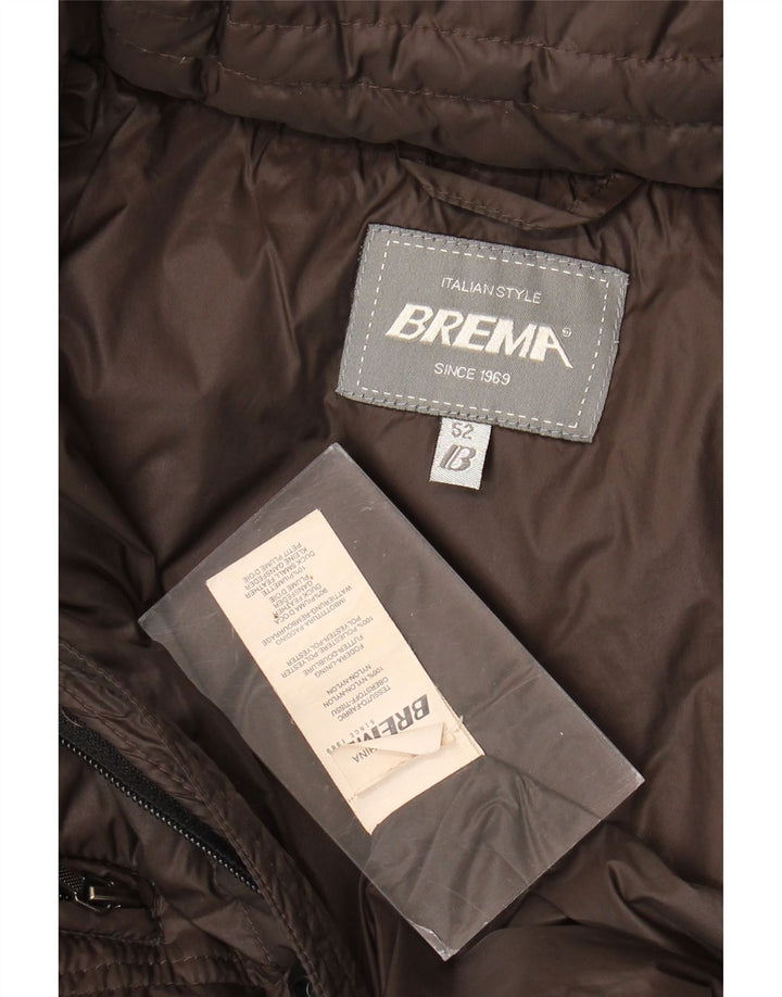 Jaqueta masculina acolchoada com capuz Brema IT 52 XL marrom nylon