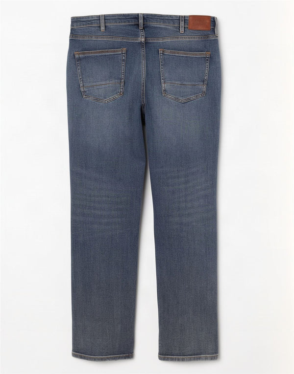 Jeans retos masculinos Marks & Spencer W36 L29 algodão azul