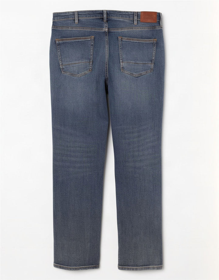 Jeans retos masculinos Marks & Spencer W36 L29 algodão azul