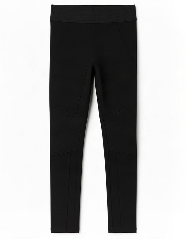 Leggings femininas Zara UK 12 poliéster preto médio