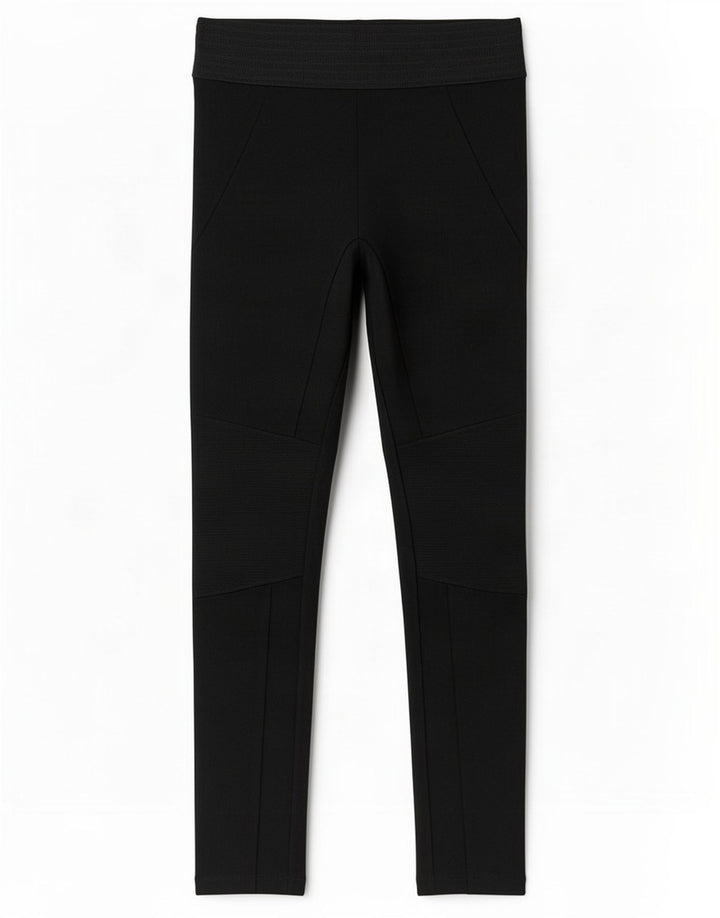 Leggings femininas Zara UK 12 poliéster preto médio