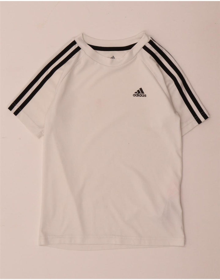 Camiseta Adidas Boys Aeroready Top 9-10 Anos Poliéster Branco