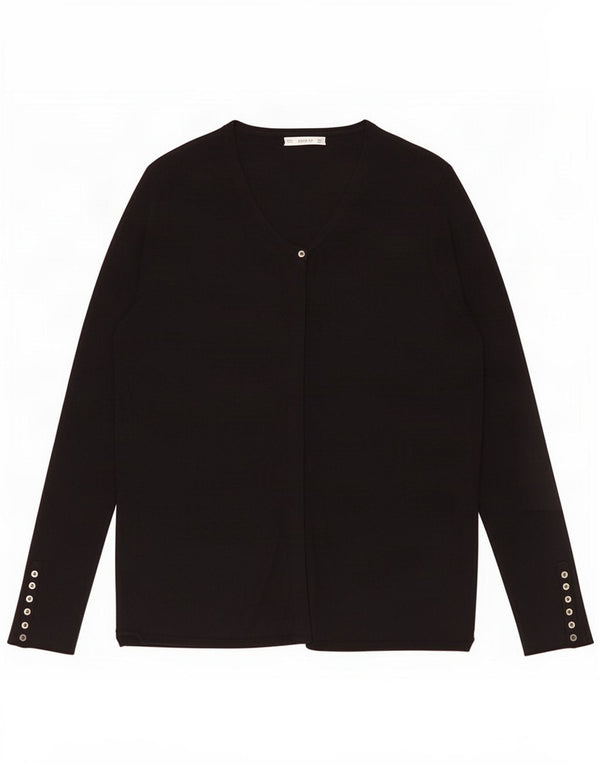 Suéter cardigã feminino Zara Reino Unido 16 grande preto