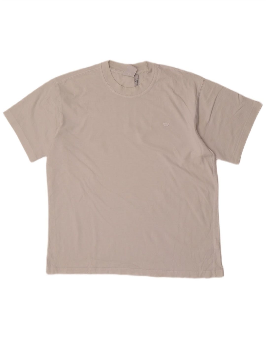 Adidas Mens Camiseta Top Grande Algodão Branco