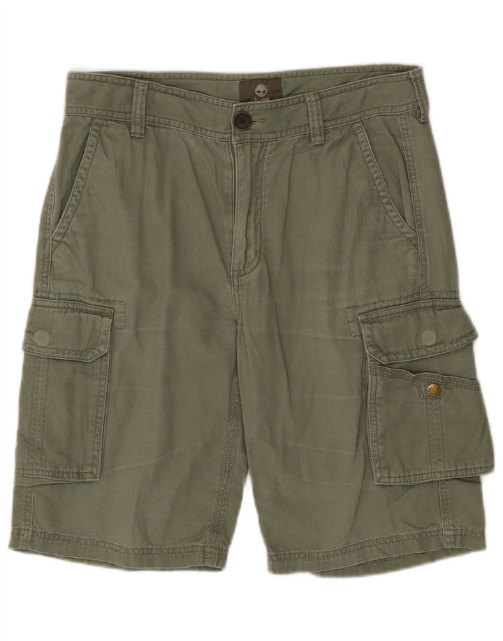 Timberland Mens Cargo Shorts W30 Médio Algodão Cáqui