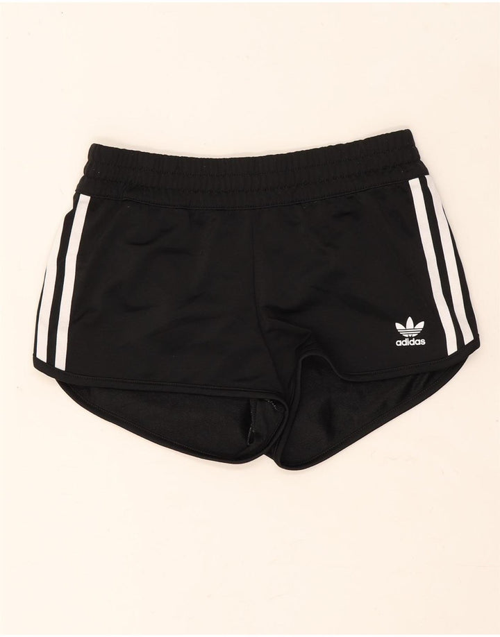 Shorts esportivos femininos Adidas UK 6 XS preto poliéster