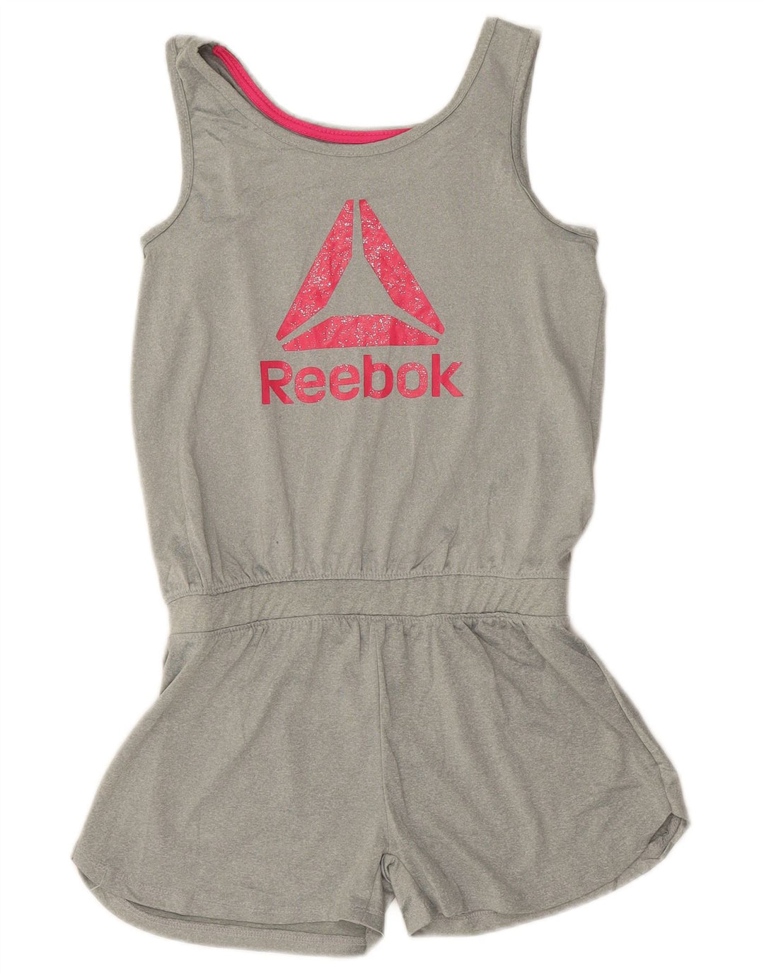 Macacão feminino Reebok Graphic sem mangas 14-15 anos XL cinza poliéster