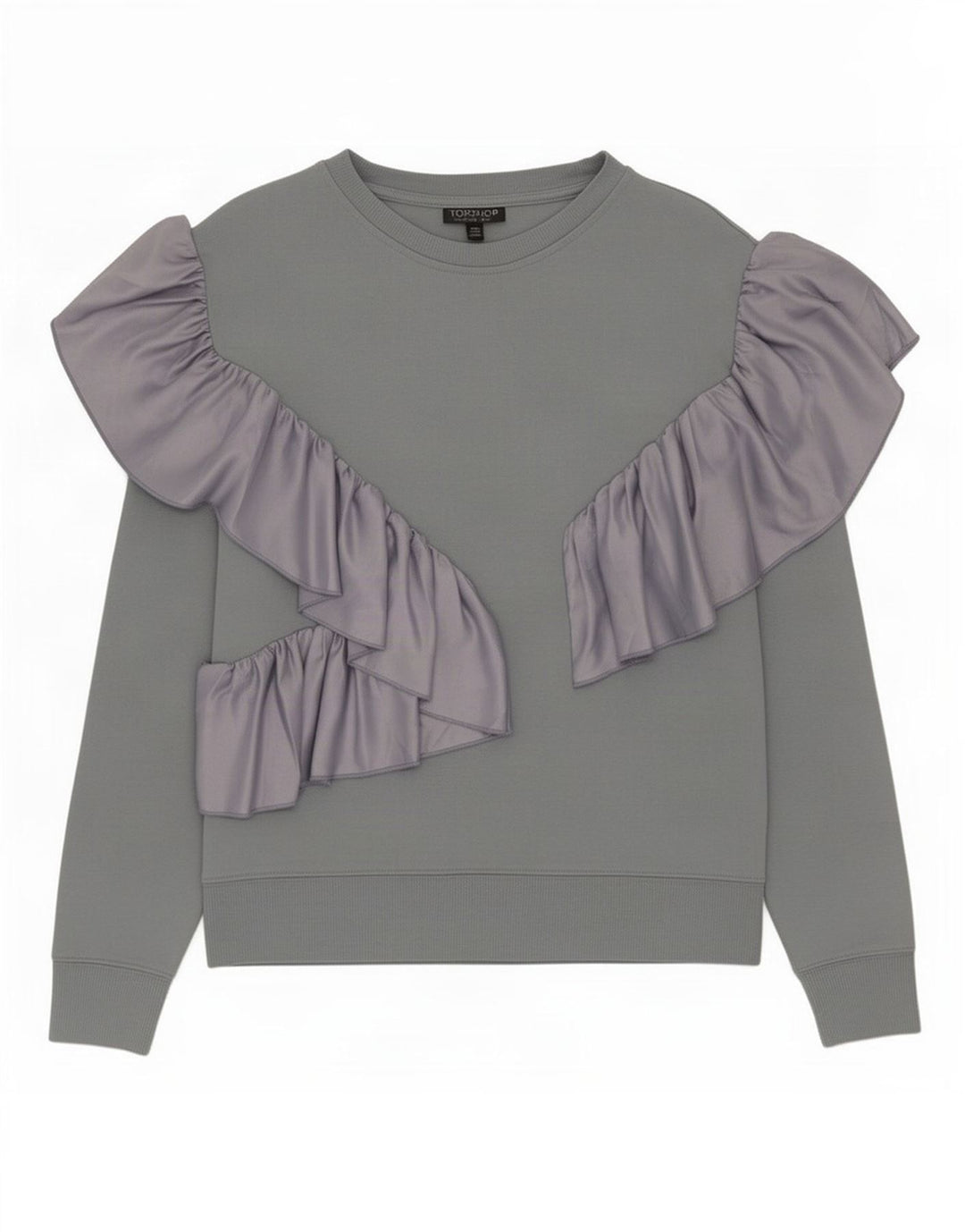 Suéter feminino Topshop UK 10 poliéster cinza pequeno