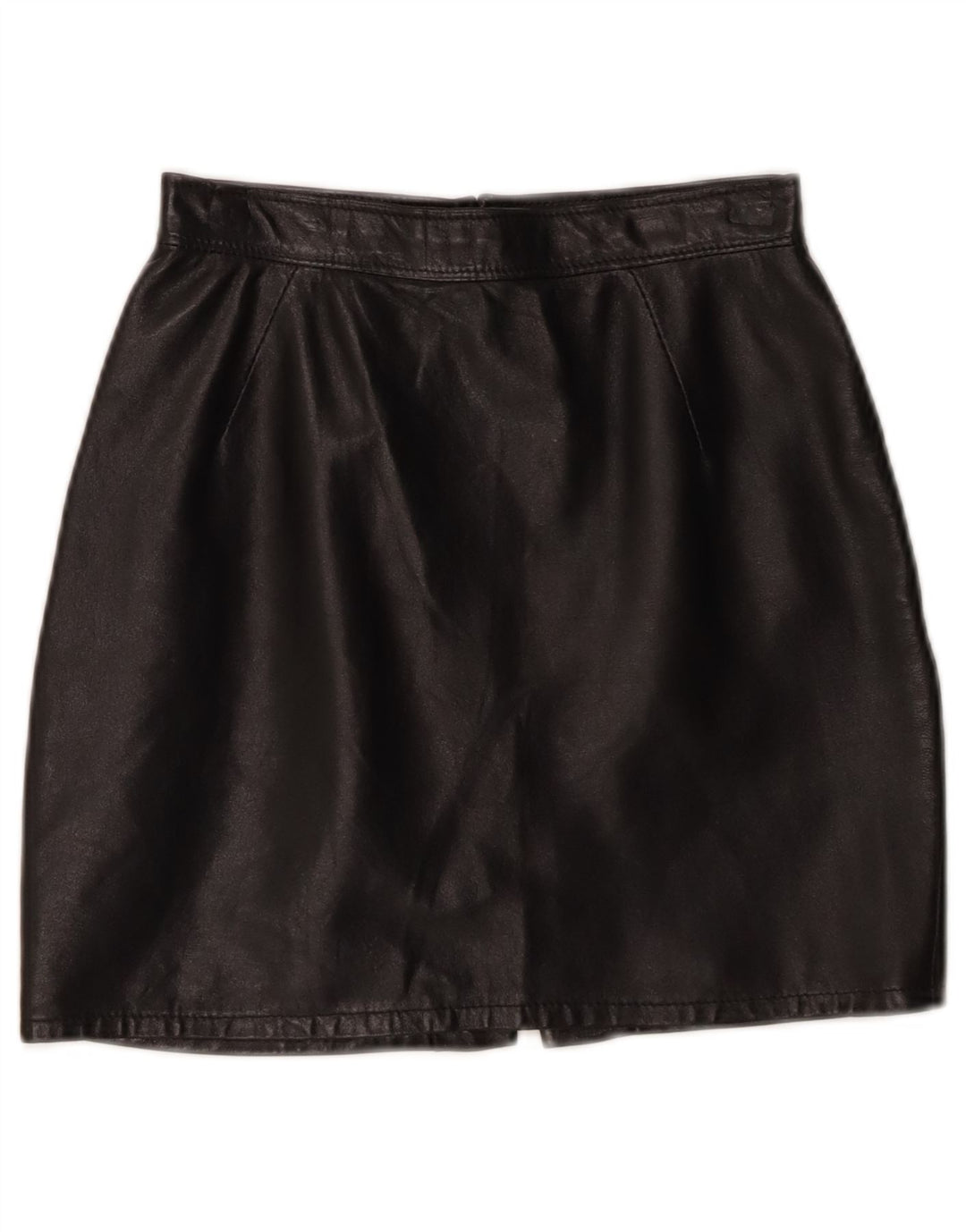 Mini saia feminina VINTAGE de couro W22 2XS preta
