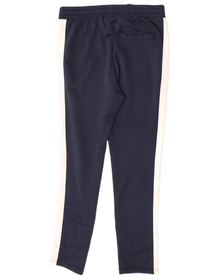 Calça de treino masculina Fila médio azul marinho colorblock poliéster