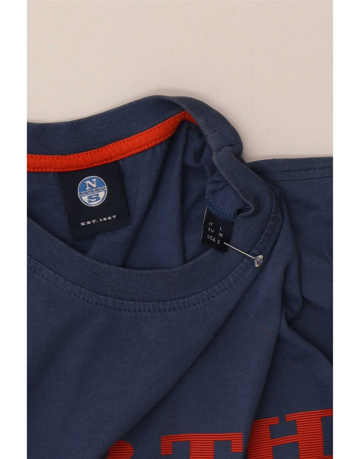Camiseta gráfica masculina North Sails Top médio azul marinho