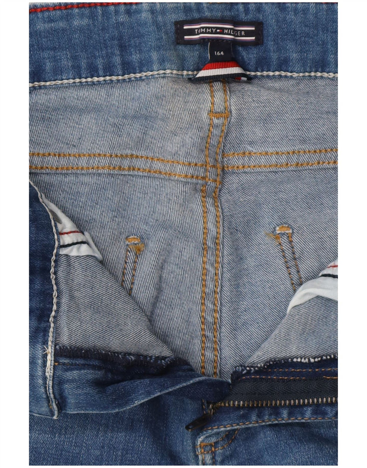 Tommy Hilfiger Meninas Jeans Slim 13-14 Anos W27 L29 Azul