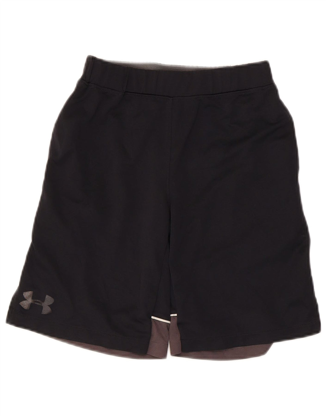 Shorts esportivos gráficos Under Armour Boys 7-8 anos pequeno bloco colorido preto