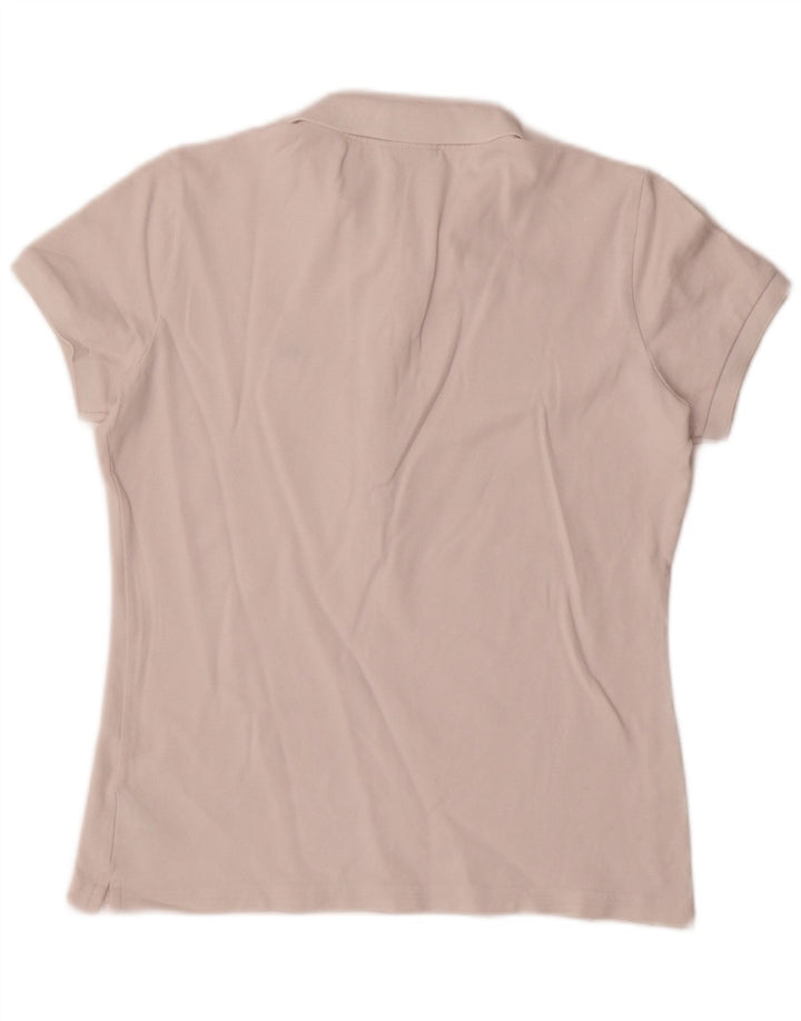 Camisa polo feminina Lacoste tamanho 42 grande algodão branco