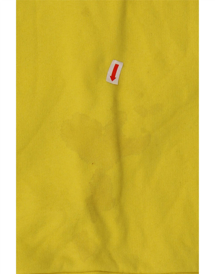 KARL LAGERFELD moletom feminino jumper UK 16 grande algodão amarelo