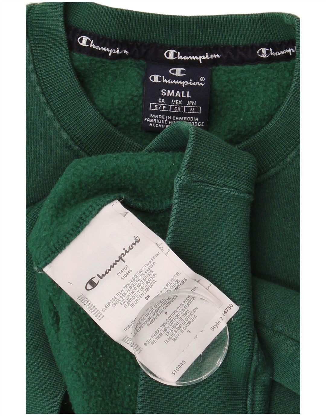 Champion moletom masculino jumper pequeno algodão verde