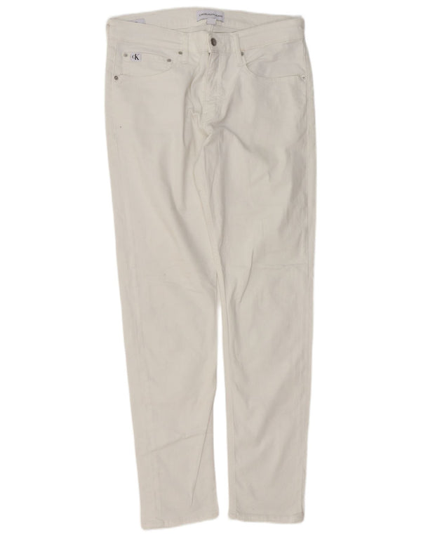 Calvin Klein Jeans Slim Feminino W34 L32 Algodão Branco