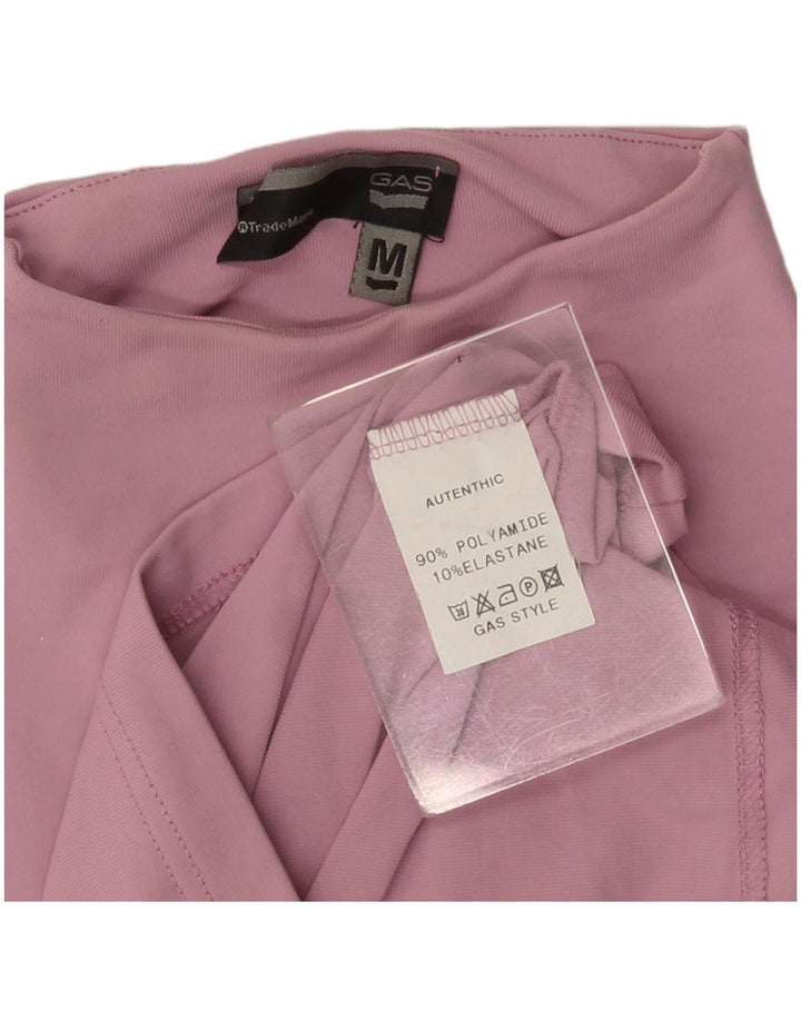 Top feminino Gas manga comprida UK 12 médio rosa poliamida