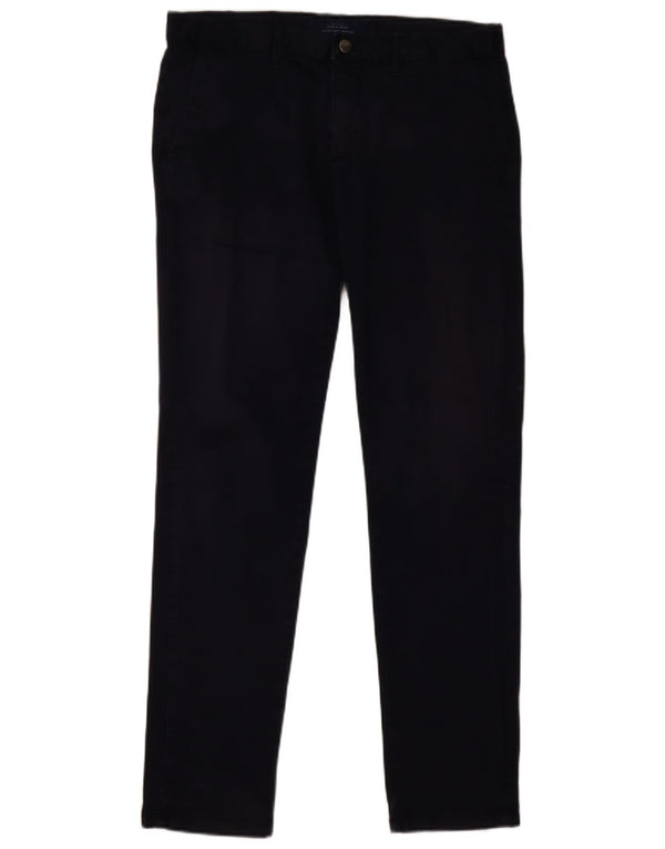 ZARA Mens Slim Chino Calças EU 40 Médio W31 L32 Azul Marinho