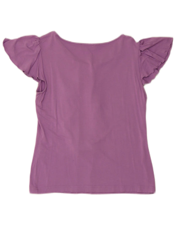 Camiseta feminina Luisa Spagnoli UK 14 grande roxo