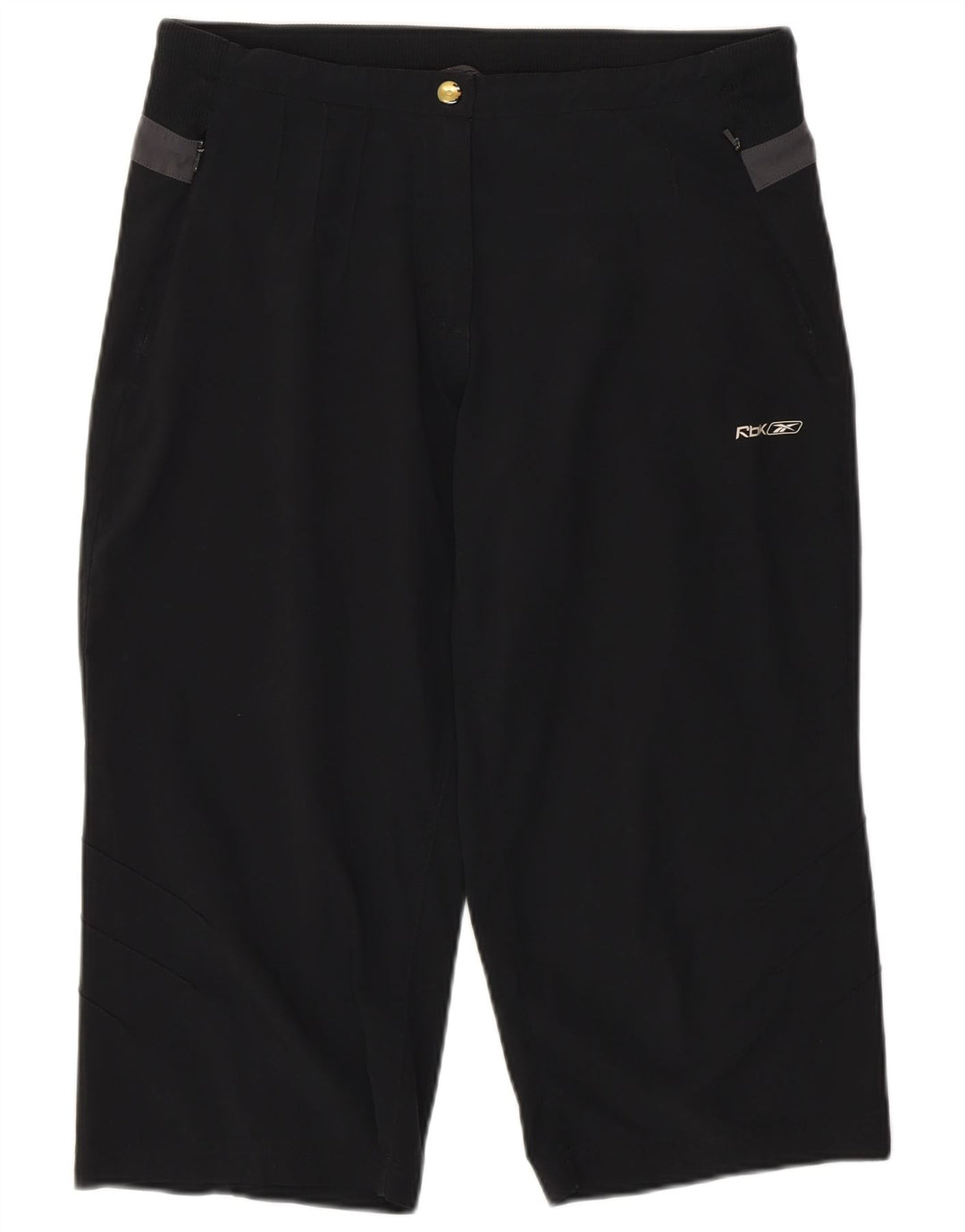 Bermuda feminina Reebok W30 médio preto poliéster