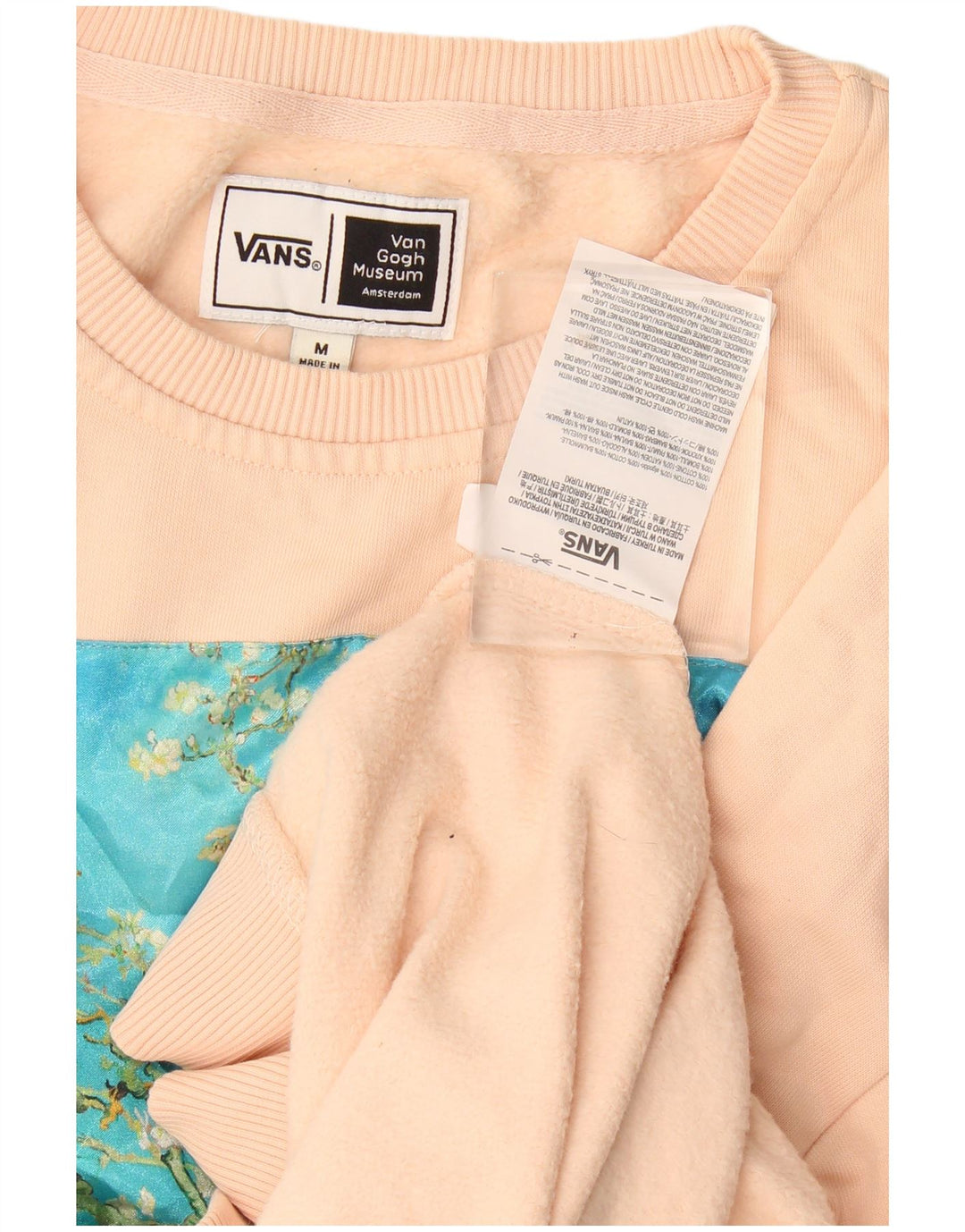 Vans Mens Graphic Moletom Jumper Médio Rosa Algodão