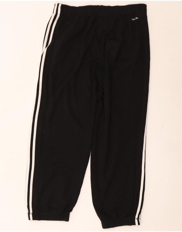 Adidas Womens Climalite Crop Calças de treino Joggers UK 14 Médio Preto