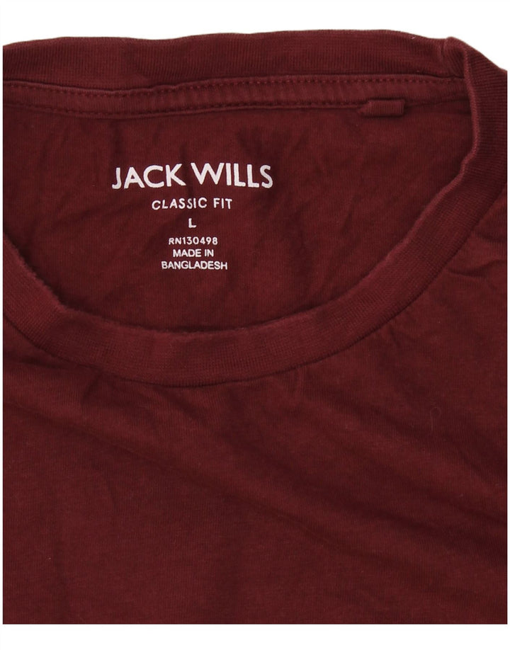 JACK WILLS Camiseta masculina clássica de ajuste grande marrom