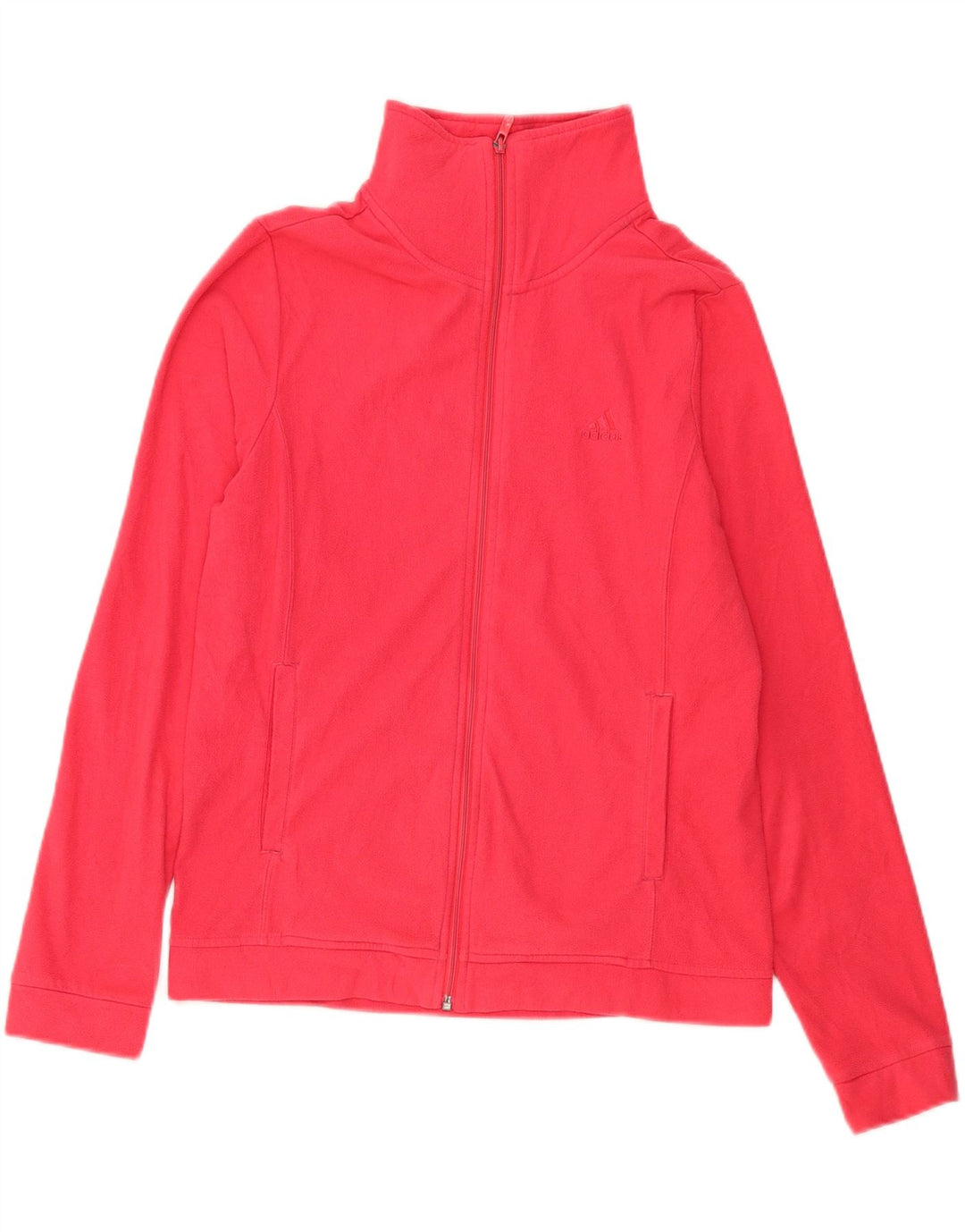 Jaqueta de lã feminina Adidas UK 16 grande poliéster vermelho