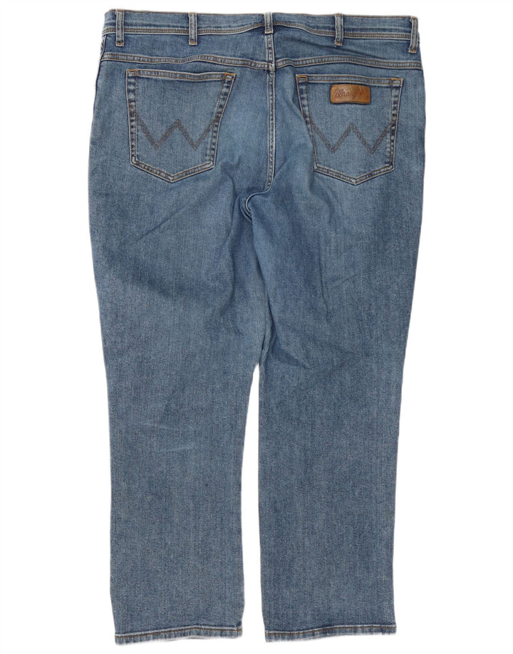 Wrangler Masculino Texas Straight Jeans W42 L30 Azul Algodão