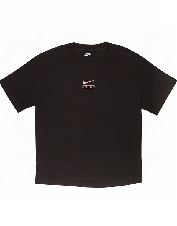 Camiseta Nike Feminina Oversized Graphic Top UK 10 Pequena Algodão Preto