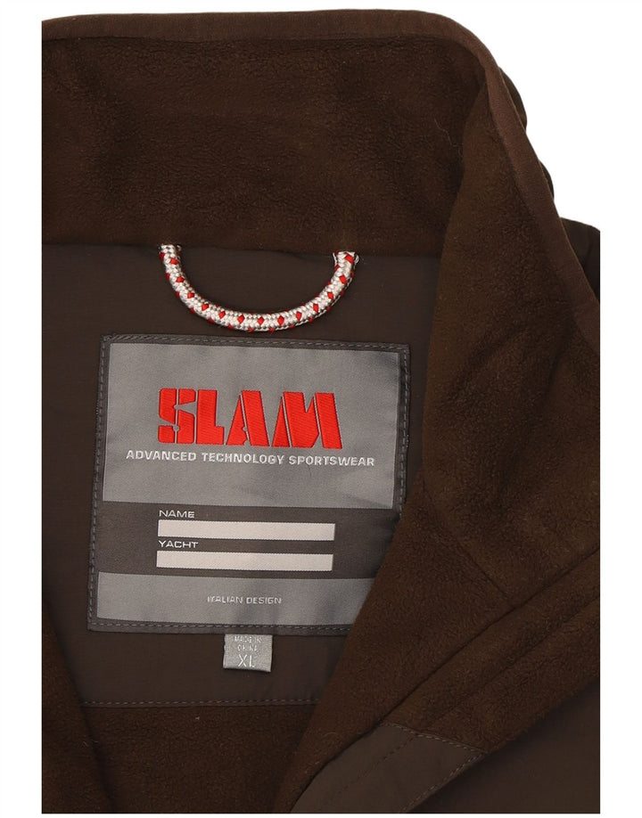 Jaqueta corta-vento masculina Slam UK 42 XL marrom nylon