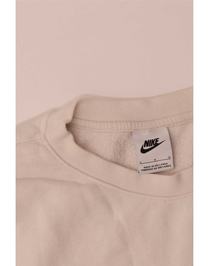 Nike moletom masculino jumper grande algodão branco