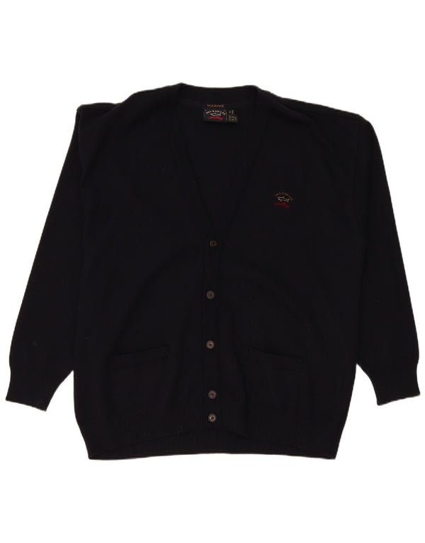 Suéter masculino Paul & Shark Yachting Cardigan XL de lã azul marinho