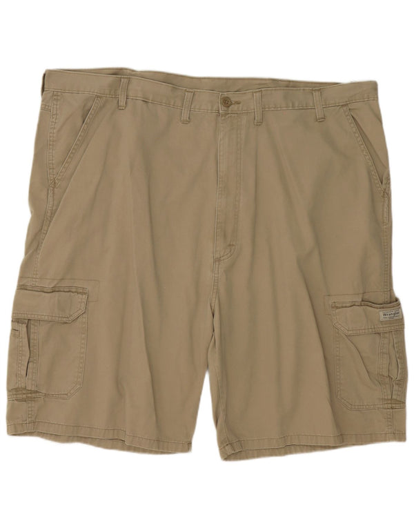 Shorts cargo masculino Wrangler W46 3XL algodão cáqui