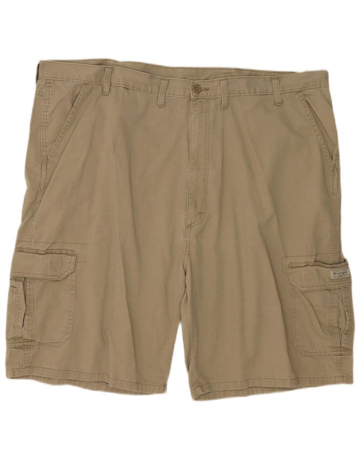 Shorts cargo masculino Wrangler W46 3XL algodão cáqui
