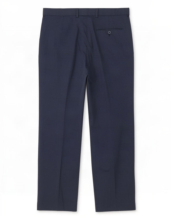 Calça masculina de ajuste regular Marks & Spencer W34 L29 azul marinho manchado