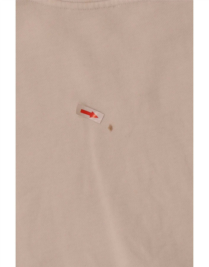 Moletom feminino Levi's Crop Graphic Oversized Jumper UK 14 Médio Branco