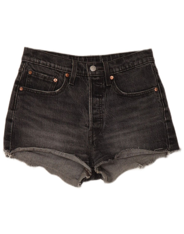 Shorts jeans feminino 501 da Levi's W30 algodão preto médio