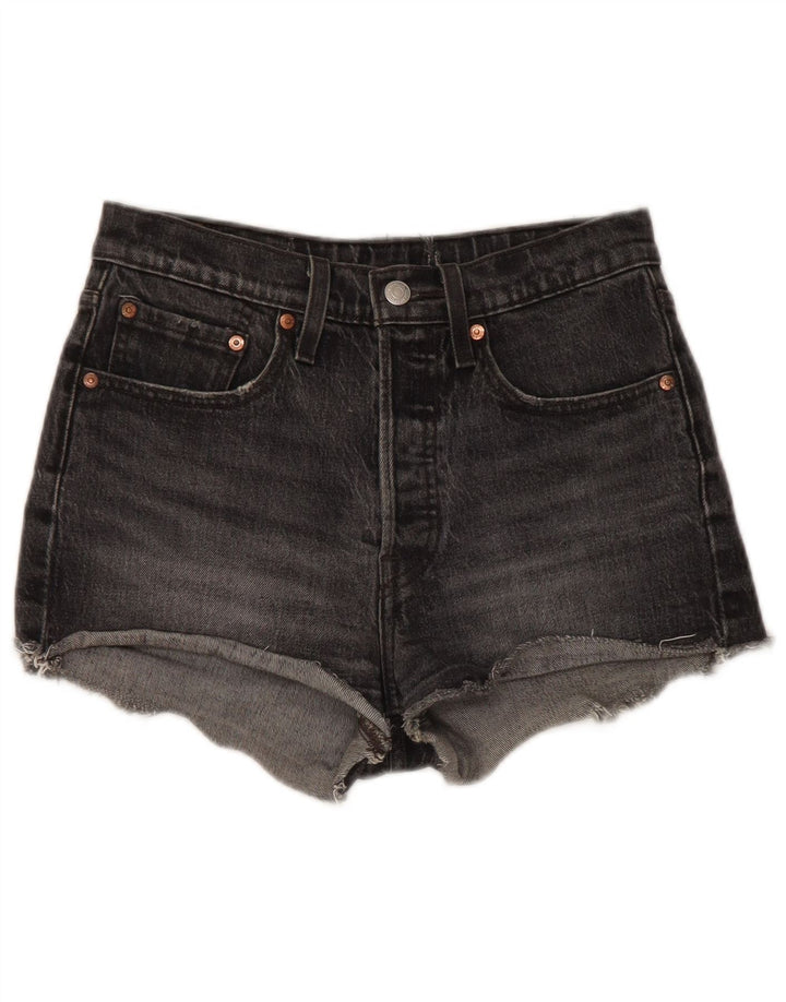 Shorts jeans feminino 501 da Levi's W30 algodão preto médio