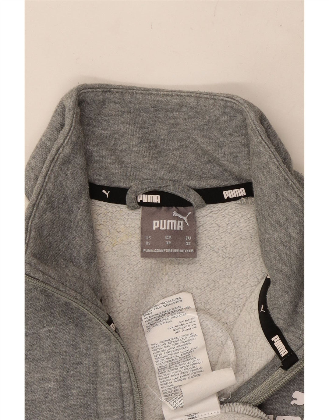 PUMA Mens Tracksuit Top Jacket XS Cinza Colourblock Algodão