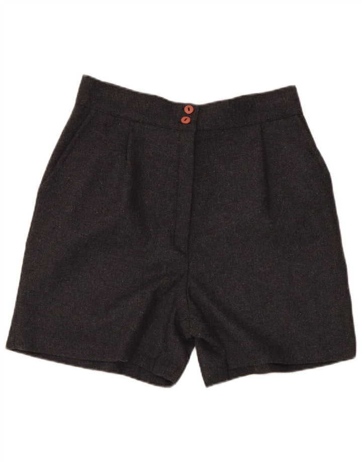 Shorts casuais femininos vintage grande poliéster cinza W30