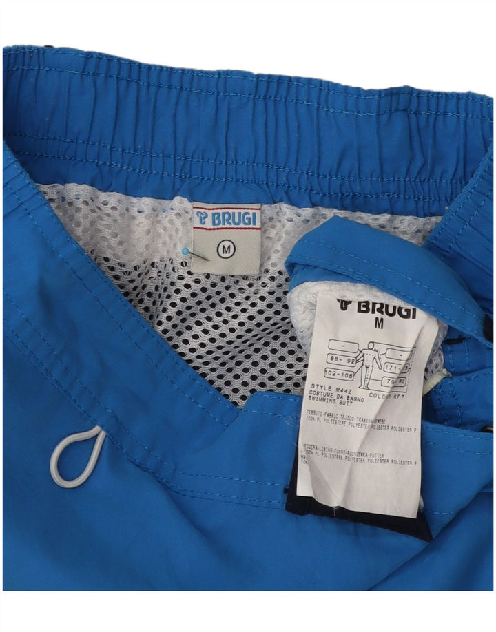 Shorts de natação masculino Brugi poliéster colorblock azul médio