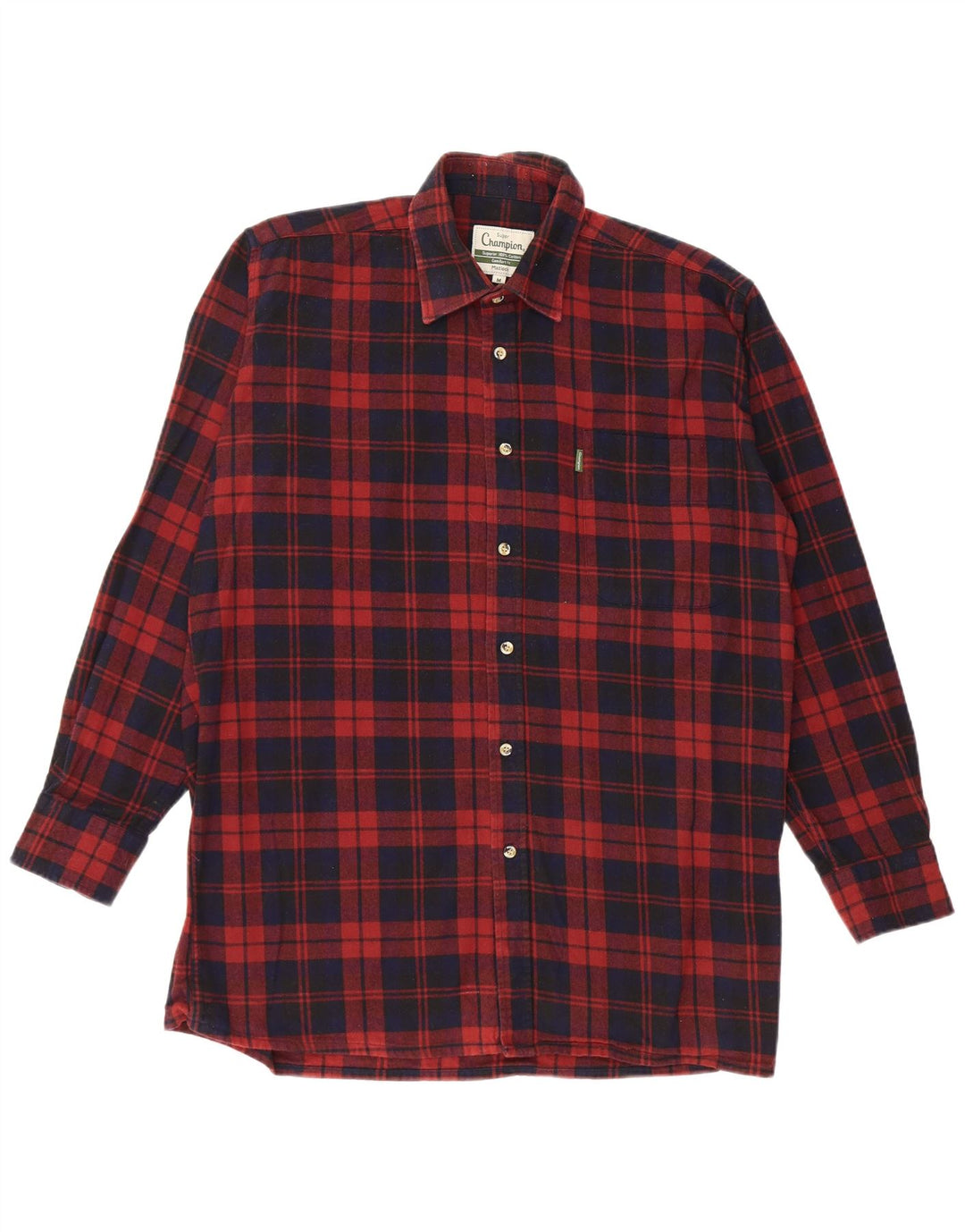 Camisa masculina VINTAGE de flanela com ajuste confortável, algodão xadrez médio Borgonha