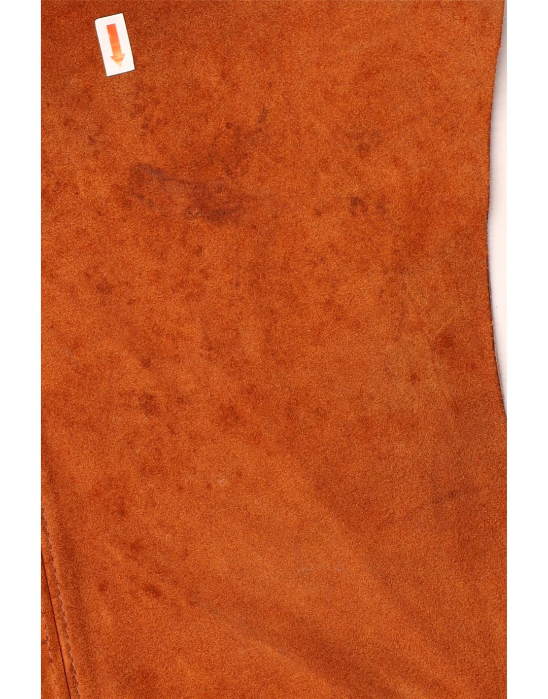 Colete de camurça vintage feminino Reino Unido 18 XL marrom ocidental