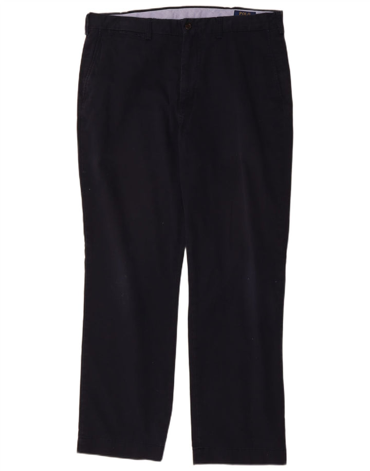 Calça chino masculina POLO RALPH LAUREN clássica W36 L32 azul marinho