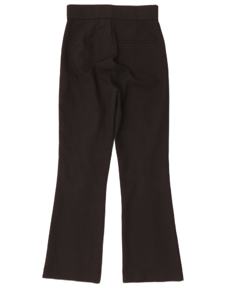 Calça feminina ZARA Bootcut Suit XS W24 L27 poliéster preto